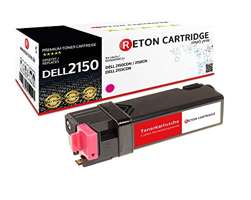 Original Reton Toner, kompatibel, Magenta für Dell 1250 (593-11142 / 4DV2W, XMX5D, CMR3C), 1355, 1355cn, 1355cnw, 1250, 1350cnw, C1765, 1250c, C1760, C1765nf, 1350, C1760nw, C1765nfw, Magenta von RETON CARTRIDGE