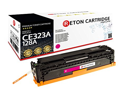 Original Reton Toner, kompatibel, Magenta für HP CM1415 MFP (CE323A), HP 128A, Color Laserjet CM1415, CM1415FNW, CM1415FN, CP1520, CP1525, CP1525N, CP1525NW, CP1521N, Magenta von RETON CARTRIDGE