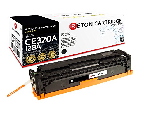 Original Reton Toner, kompatibel, Schwarz für HP CM1415 MFP (CE320A), HP 128A, Color Laserjet CM1415, CM1415FNW, CM1415FN, CP1520, CP1525, CP1525N, CP1525NW, CP1521N, Schwarz von RETON CARTRIDGE