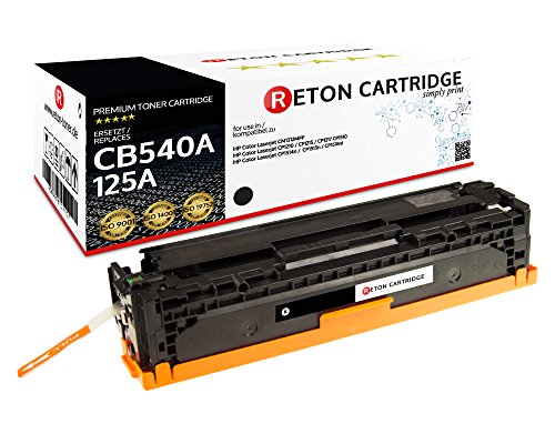 Original Reton Toner, kompatibel, Schwarz für HP CP1510 (CB540A), HP 125A, Color Laserjet, CM1312, CM1312 MFP, CM1312NFI, CM1300, CP1210, CP1215, CP1215N, CP1217, CP1510, Schwarz von RETON CARTRIDGE