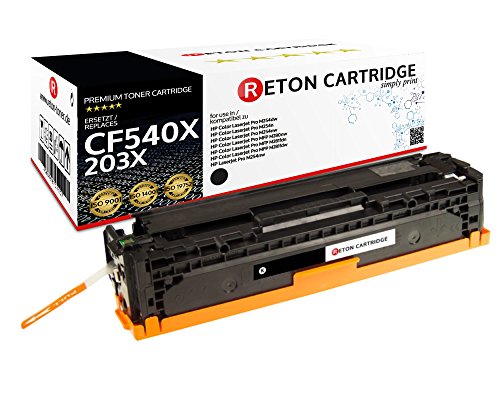 Original Reton Toner | 40% höhere Druckleistung | kompatibel zu HP 203X, CF540X schwarz, für HP Color Laserjet Pro M281fdw, Pro M280nw, Pro M281fdn, Pro M254nw,Pro M254dw, Pro M254n von RETON CARTRIDGE