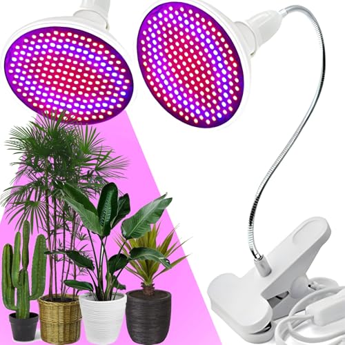 Retoo Pflanzenlampe LED, Pflanzenlicht für Zimmerpflanzen, Gartenarbeit, Bonsai, Gemüse, Pflanzenwachstumslampe mit Clip, Vollspektrum Pflanzenleuchte, Grow Light, Pflanzen Leuchte 20W 200LED von Retoo