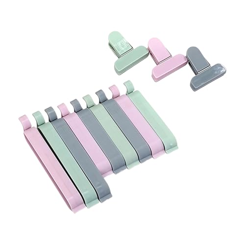 12 Stück Mehrzweck-Lebensmittelkonservierungs-Clips halten Waren frisch in Vorratskammern oder Kühlschrank, stabile Beutelklemmen, lebensmittelechte Clips zur Aufbewahrung von RETUOLWAG