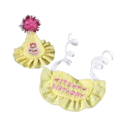 2pcs Haustier Geburtstagshut Mit Stickbrief Kleider Kleidungshut Outdoor Travel Photography Haustier Bib Mode Geburtstag Hunde Hunde Junge Und von RETUOLWAG