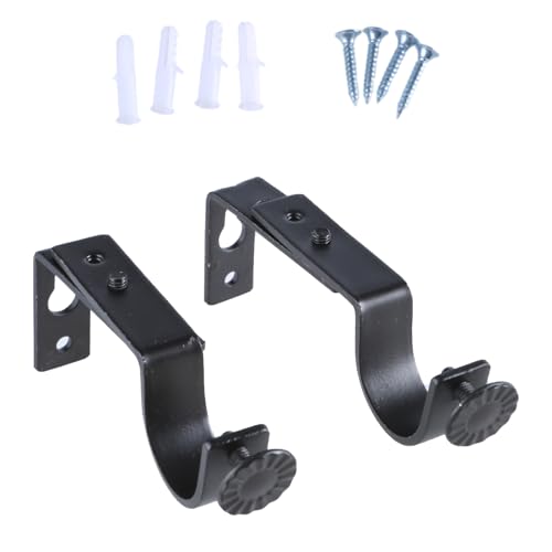 2pcs Verstellbare Vorhangklassen Stangenhalter Wandmontierte Metall Einzelhalterung Drapery Ständer Einfach Zu Bedienende Draperiestangenhalterung von RETUOLWAG