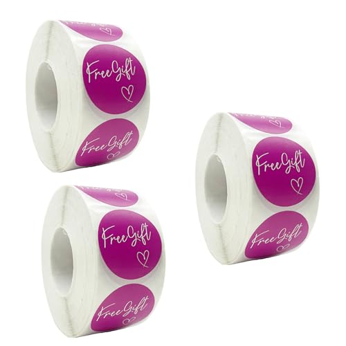 3 Rollen Frees Frees Gift Aufkleber Runde Etiketten Business Aufkleber Selbstklebender Dekorativer Partyzubehör 3 Rollen Frees Frees Gift Aufkleber Runde Etiketten Business Aufkleber Selbstklebender Dekorativer Partyzubehör von RETUOLWAG