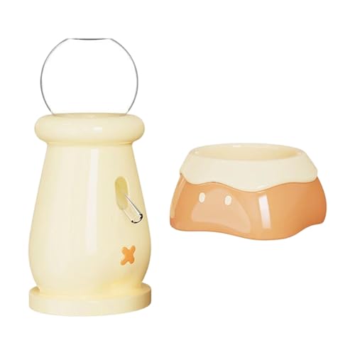 Keramik-Futterschale mit auslaufsicherem Wasser-Futterspender für Kleintiere, Zubehör für Hamster, Rennmäuse, Käfigdekoration, kleine Haustier-Futternapf Keramik-Futterschale mit auslaufsicherem Wasser-Futterspender für Kleintiere, Zubehör für Hamster, Rennmäuse, Käfigdekoration, kleine Haustier-Futternapf von RETUOLWAG