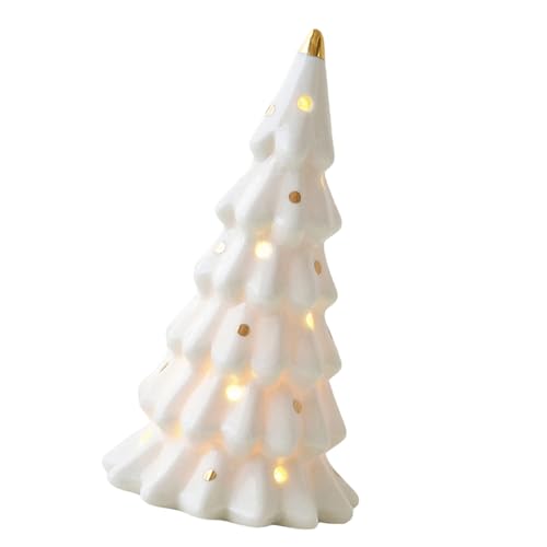Keramik Schneemann Auto Weihnachtsbaum LED beleuchtet Ornament für Home Office Desktop Regal Urlaub Dekoration LED Licht Urlaub Dekoration von RETUOLWAG