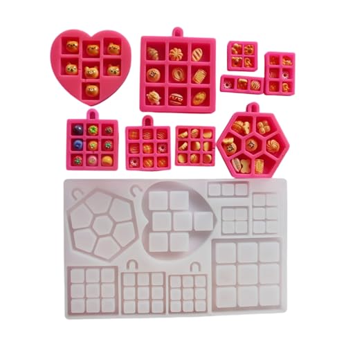 Miniatur Gitter-Silikon-Bastelform, Lebensmittelqualität, einfaches Entformen, Tablett für Geschenke und Gitter, Silikon von RETUOLWAG