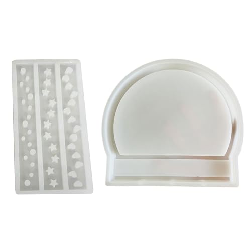 Packung Mit 2 Silikon Epoxid Crafting Formen Einzigartige Wanddekorationen Haus Dekore Silikonform Set Schmuck Herstellung Handgefertigter Halterformen von RETUOLWAG
