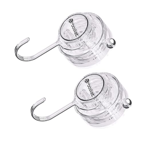 RETUOLWAG 2 x Saugnapf-Clip-Halter, transparente Aufhängelösung, tragbar für den Haushalt, Badezimmer, Fenster, Display, Organisation, einfache Installation RETUOLWAG 2 x Saugnapf-Clip-Halter, transparente Aufhängelösung, tragbar für den Haushalt, Badezimmer, Fenster, Display, Organisation, einfache Installation von RETUOLWAG