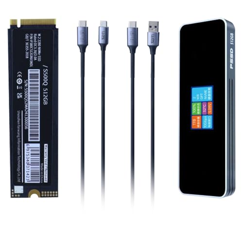 RETUOLWAG 2280 Solid States Drives PCIe USB 3.1 Festplattengehäuseadapter Solid States Disk mit LCD-Display für PC von RETUOLWAG