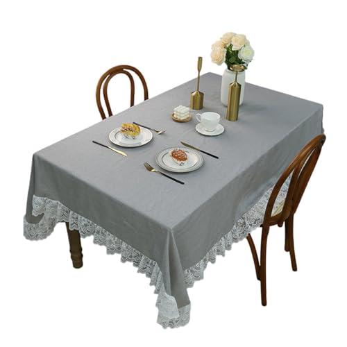 RETUOLWAG Artistics Tischdecke mit Blumenmuster, Polyester, maschinenwaschbar, passend für verschiedene Tischgrößen, dekoratives Esszubehör, Polyester-Tischdecke von RETUOLWAG
