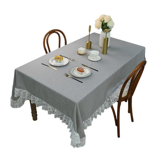RETUOLWAG Artistics Tischdecke mit Blumenmuster, Polyester, maschinenwaschbar, passend für verschiedene Tischgrößen, dekoratives Esszubehör, Polyester-Tischdecke von RETUOLWAG