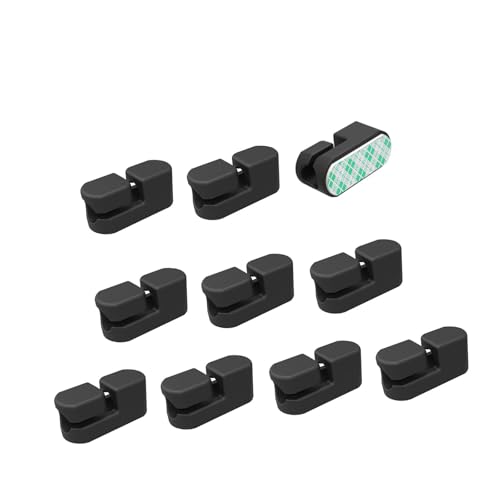 RETUOLWAG Kabel-Management-Clip, Kabel-Organizer, Kabel-Clip, Kabelhalter für PC, Ethernet, unter dem Schreibtisch, Heimbüro, 10 Stück RETUOLWAG Kabel-Management-Clip, Kabel-Organizer, Kabel-Clip, Kabelhalter für PC, Ethernet, unter dem Schreibtisch, Heimbüro, 10 Stück von RETUOLWAG
