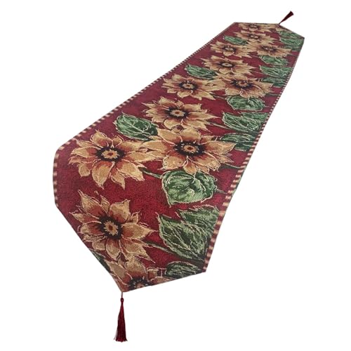 RETUOLWAG Klassische Weihnachtstisch Runner Tischtuch Weihnachten Tischdecke Mit Schneeflockenmuster Für Essdekorationen Schneeflocken RETUOLWAG Klassische Weihnachtstisch Runner Tischtuch Weihnachten Tischdecke Mit Schneeflockenmuster Für Essdekorationen Schneeflocken von RETUOLWAG