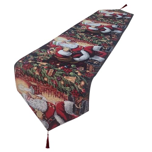 RETUOLWAG Klassische Weihnachtstisch Runner Tischtuch Weihnachten Tischdecke Mit Schneeflockenmuster Für Essdekorationen Schneeflocken RETUOLWAG Klassische Weihnachtstisch Runner Tischtuch Weihnachten Tischdecke Mit Schneeflockenmuster Für Essdekorationen Schneeflocken von RETUOLWAG