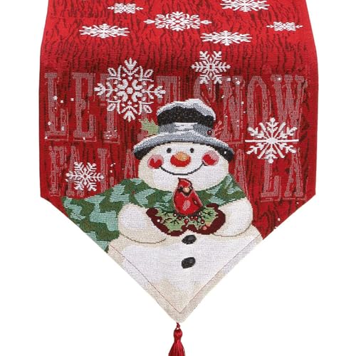 RETUOLWAG Klassische Weihnachtstisch Runner Tischtuch Weihnachten Tischdecke Mit Schneeflockenmuster Für Essdekorationen Schneeflocken RETUOLWAG Klassische Weihnachtstisch Runner Tischtuch Weihnachten Tischdecke Mit Schneeflockenmuster Für Essdekorationen Schneeflocken von RETUOLWAG