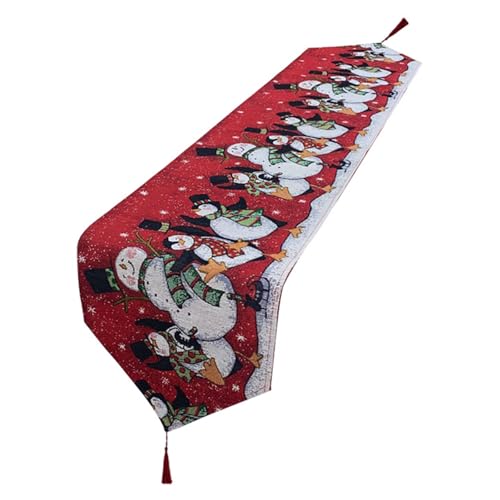 RETUOLWAG Klassische Weihnachtstisch Runner Tischtuch Weihnachten Tischdecke Mit Schneeflockenmuster Für Essdekorationen Schneeflocken RETUOLWAG Klassische Weihnachtstisch Runner Tischtuch Weihnachten Tischdecke Mit Schneeflockenmuster Für Essdekorationen Schneeflocken von RETUOLWAG