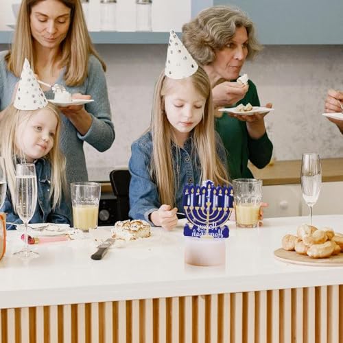 RETUOLWAG LED Hanukkah Kerzenlichter Energieeffiziente Flammenlose Designs Für Den Innengebrauch Mit Stern Und Mehrfachlichtmodi Jüdische Festivalbeleuchtung von RETUOLWAG