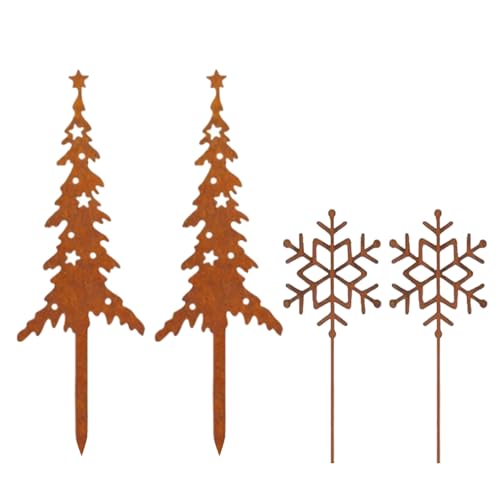 RETUOLWAG Metall Weihnacht Yard Schilder Dekoration Steck Freien Rasenschilder Dekorative Gartenstände Für Weihnachtsknloßdekorationen Freien von RETUOLWAG