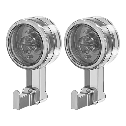 RETUOLWAG Modischer transparenter Saugnapf-Haken-Clip, 2-teiliges Set für Badezimmer- und Küchenzubehör, einfache Installation, Zubehör, rostfreier Haken RETUOLWAG Modischer transparenter Saugnapf-Haken-Clip, 2-teiliges Set für Badezimmer- und Küchenzubehör, einfache Installation, Zubehör, rostfreier Haken von RETUOLWAG