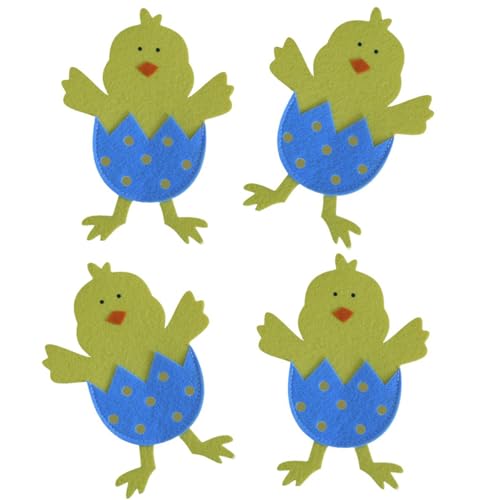 RETUOLWAG Set mit 4 Besteckhaltern für Osterküken von Eleagnt für ein elegantes Abendessen und leicht zu reinigen von RETUOLWAG