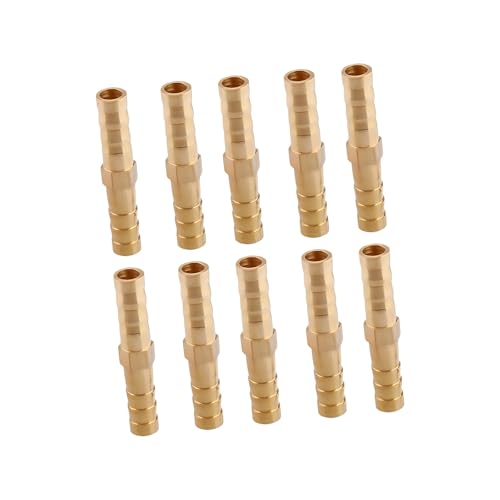 Schlauchverbinder aus Messing, mit Widerhaken, für hochtemperatur- und erosionsbeständige Sanitärreparaturen, Kupferrohr-Reduzierstücke, 10 Stück von RETUOLWAG