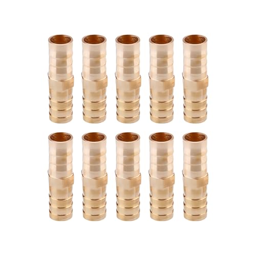 Schlauchverbinder aus Messing, mit Widerhaken, für hochtemperatur- und erosionsbeständige Sanitärreparaturen, Kupferrohr-Reduzierstücke, 10 Stück von RETUOLWAG