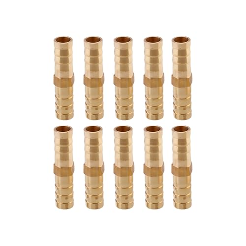 Schlauchverbinder aus Messing, mit Widerhaken, für hochtemperatur- und erosionsbeständige Sanitärreparaturen, Kupferrohr-Reduzierstücke, 10 Stück Schlauchverbinder aus Messing, mit Widerhaken, für hochtemperatur- und erosionsbeständige Sanitärreparaturen, Kupferrohr-Reduzierstücke, 10 Stück von RETUOLWAG