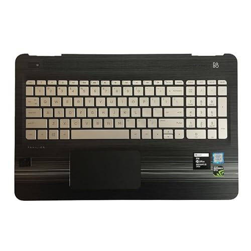 Obere Tastatur-Handballenauflage mit Hintergrundbeleuchtung, kompatibel mit 15-bc051nr 15-bc047cl 15-bc060nr 15-bc006na 15-bc009na Laptop von REUISAX