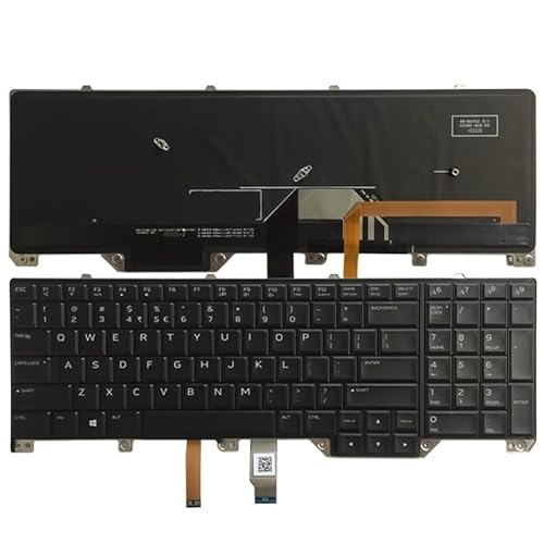 REUISAX US-Tastatur für M17 17 R4 R5 Laptop mit Hintergrundbeleuchtung, kompatibel mit 0ND5TJ PK1326T1B01 von REUISAX