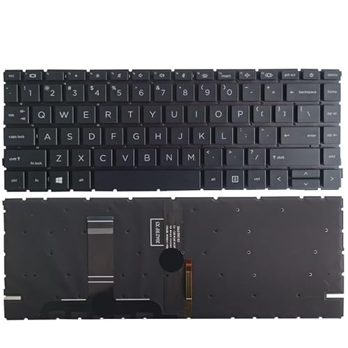 REUISAX US-Tastatur mit Hintergrundbeleuchtung, kompatibel mit den Modellen ProBook 445 440 G8 G9 645 640 G8 G9 von REUISAX