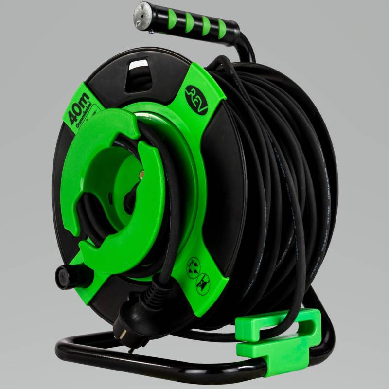 REV Kabeltrommel 40m H05RR-F3 G 1,5 mm² Kunststoff schwarz grün von REV Ritter