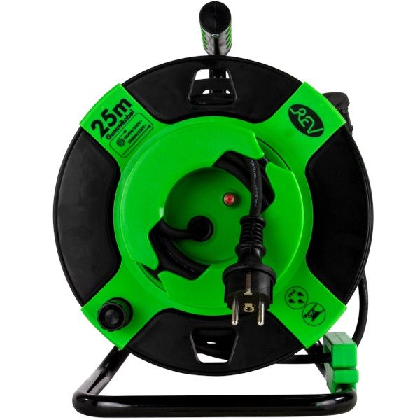 REV Kabeltrommel Außen 25 m H05RR-F 3G1,5mm², schwarz grün von REV Ritter