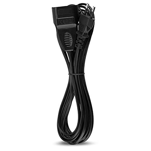 REV 00128019 Verlängerung, Verlängerungskabel für Eurostecker 5m, max.580W, 2,5A, schwarz von REV