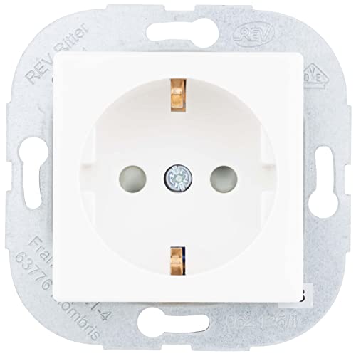 REV Quadro Steckdose mit Abdeckung, Unterputz, weiß REV Quadro Steckdose mit Abdeckung, Unterputz, weiß von REV