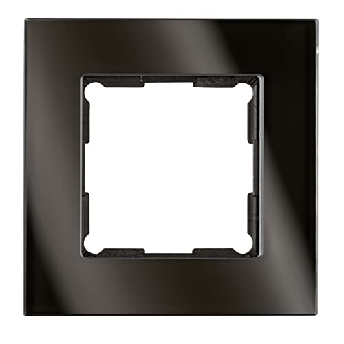 REV 0254817202 Optima, 1-fach Rahmen Steckdose, Rahmen Lichtschalter etc., schwarz von REV