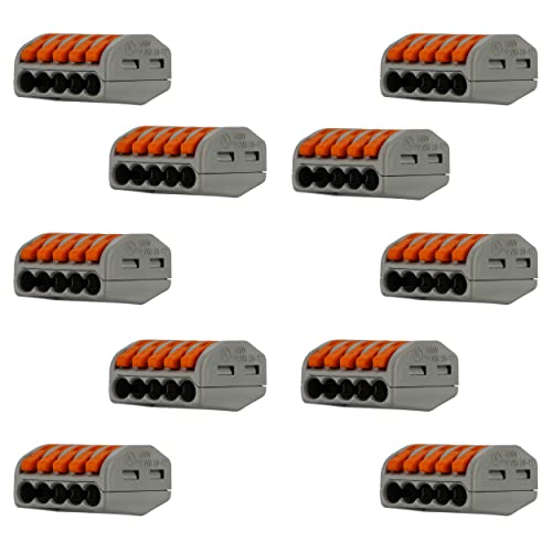 REV 0508574555 Kabelklemmen, 10x Verbindungsklemmen 5-fach, 400VAC, 32A 0,08-4 mm², grau REV 0508574555 Kabelklemmen, 10x Verbindungsklemmen 5-fach, 400VAC, 32A 0,08-4 mm², grau von REV