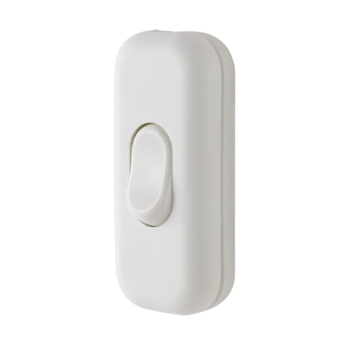 REV Kippschalter <6,0A, Kippschalter 230V, Zwischenschalter 2polig, mit Zugentlastung. Schraubklemmen max. 1,0mm², weiss von REV