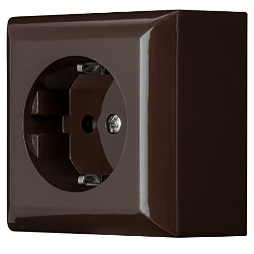 REV Aufputzsteckdose PlanoLuxe - Schuko Steckdose Aufputz, 1-fach, braun REV Aufputzsteckdose PlanoLuxe - Schuko Steckdose Aufputz, 1-fach, braun von REV