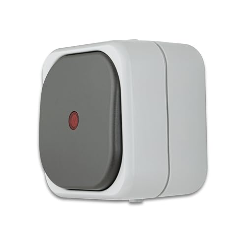 REV AquaTop, Kontrollschalter Feuchtraum IP44, einpolig, Aufputz, grau REV AquaTop, Kontrollschalter Feuchtraum IP44, einpolig, Aufputz, grau von REV