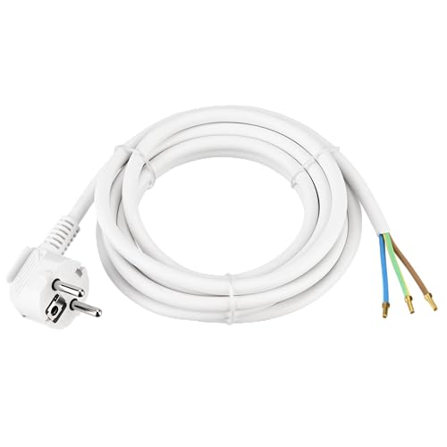 REV Zuleitung, Stromkabel mit Stecker, Ersatzkabel, 3m, 3680W, weiss von REV