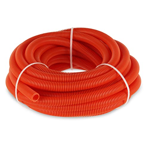 REV ISO-Rohr für Elektroinstallation, Kabelrohr EN16 flexibel 25m 320N/5cm, -5°C bis +60°C, orange von REV