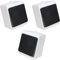 Rev Ritter - 3er Set rev AquaMini Aufputz Feuchtraum Aus-/Wechselschalter IP54 kompakt mini von REV Ritter