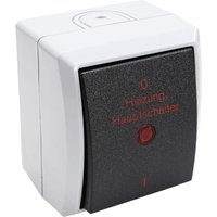 Rev Aquaform Heizung Hauptschalter Feuchtraum IP44 Aufputz grau Notschalter von REV Ritter