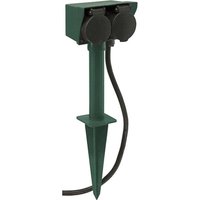 2-fach Gartensteckdose H07RN-F3G 1,5 mm² - mit Erdspieß Kabel, Schwarz - 1,5 m 2-fach Gartensteckdose H07RN-F3G 1,5 mm² - mit Erdspieß Kabel, Schwarz - 1,5 m von REV