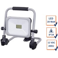 Led Baustrahler 20Watt tragbar, Akku & Netzteil 3 Stufen, klappbare Arbeitslampe von REV