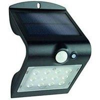 Led Solar Wandleuchte Außenleuchte mini Fassadenbeleuchtung Schwarz 14,5x9,6cm von REV