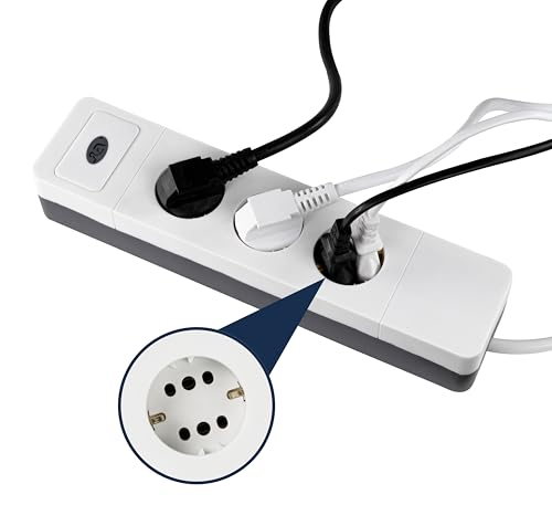 REV Mehrfachsteckdose mit Schalter COMBINI- Steckdosenleiste, 3-6 Stecker, Steckplätze 45 Grad gedreht, Stromverteiler mit Wandmontage, Kabel 1,4m, weiß REV Mehrfachsteckdose mit Schalter COMBINI- Steckdosenleiste, 3-6 Stecker, Steckplätze 45 Grad gedreht, Stromverteiler mit Wandmontage, Kabel 1,4m, weiß von REV